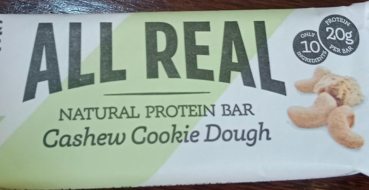 Fotografie - Natural protein bar Cashew Cookie Dough All real