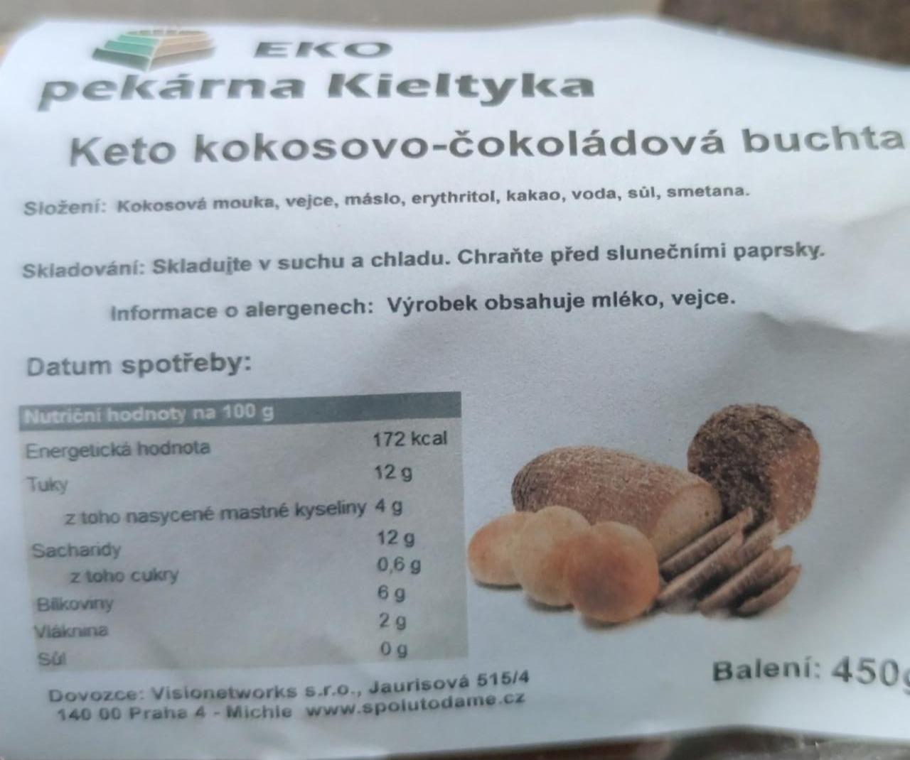 Fotografie - Keto kokosovo-čokoladová buchta EKO pekárna Kieltyka
