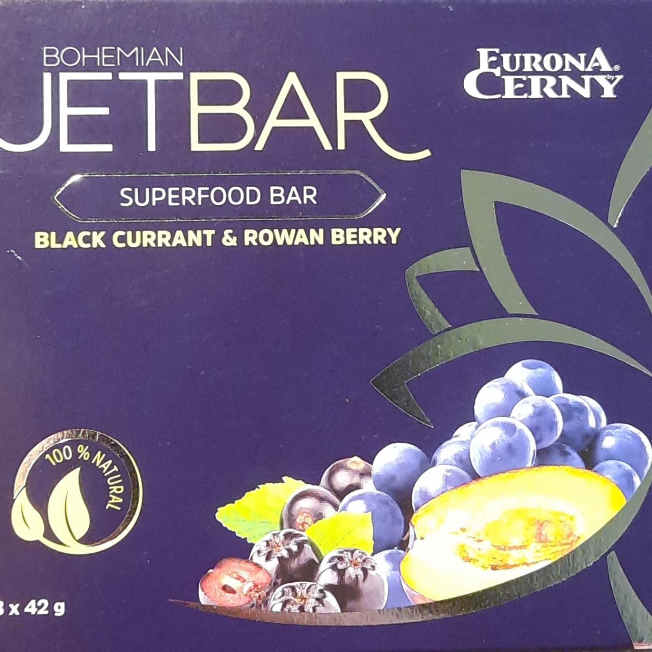 Fotografie - Bohemian Jetbar Superfood Bar Black Currant & Rowan Berry Eurona Cerny