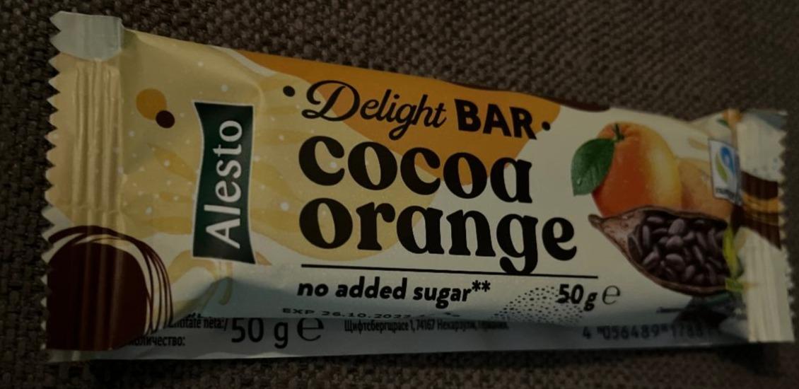 Fotografie - Delight Bar Cocoa orange vegan Alesto