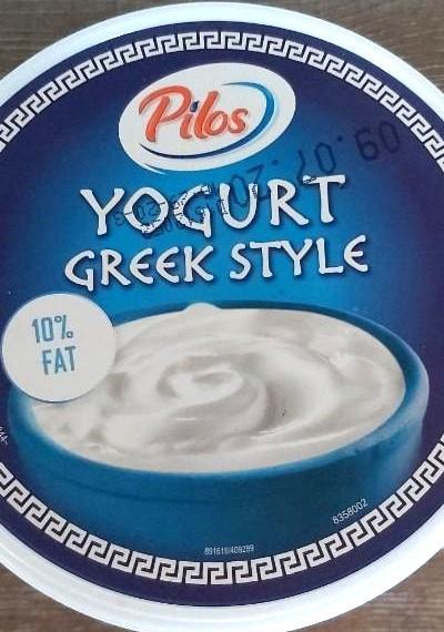Fotografie - Yogurt greek style 10% fat (řecký jogurt smetanový 10% tuku) Pilos