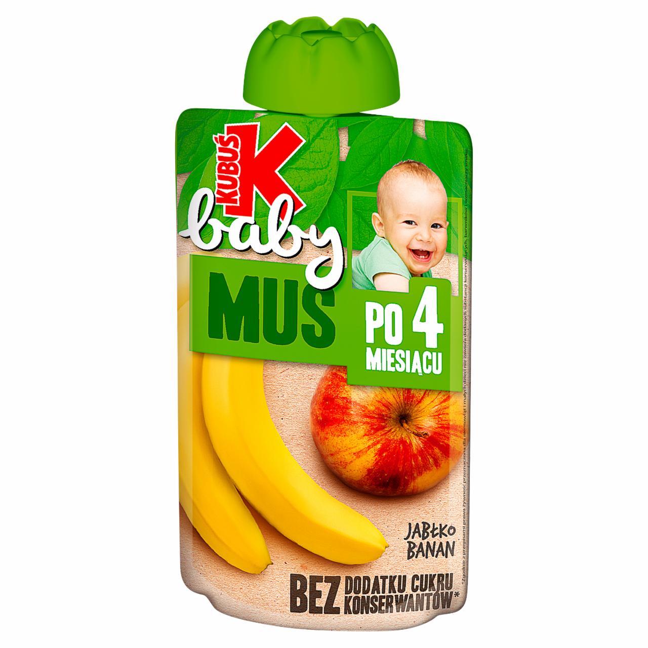 Fotografie - Baby Mus po 4 miesiącu jabłko banan Kubuś