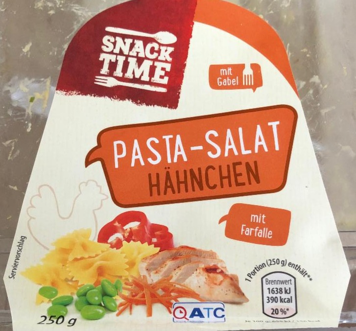 Fotografie - Pasta Salat Farfalle Hähnchen Snack Time