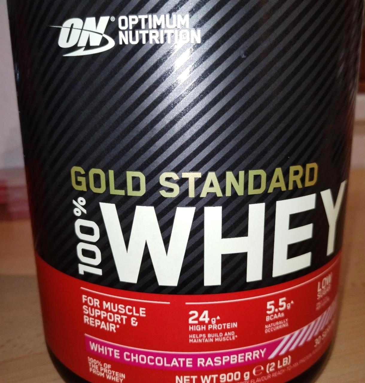 Fotografie - Gold Standard Whey White chocolate raspberry Optimum nutrition