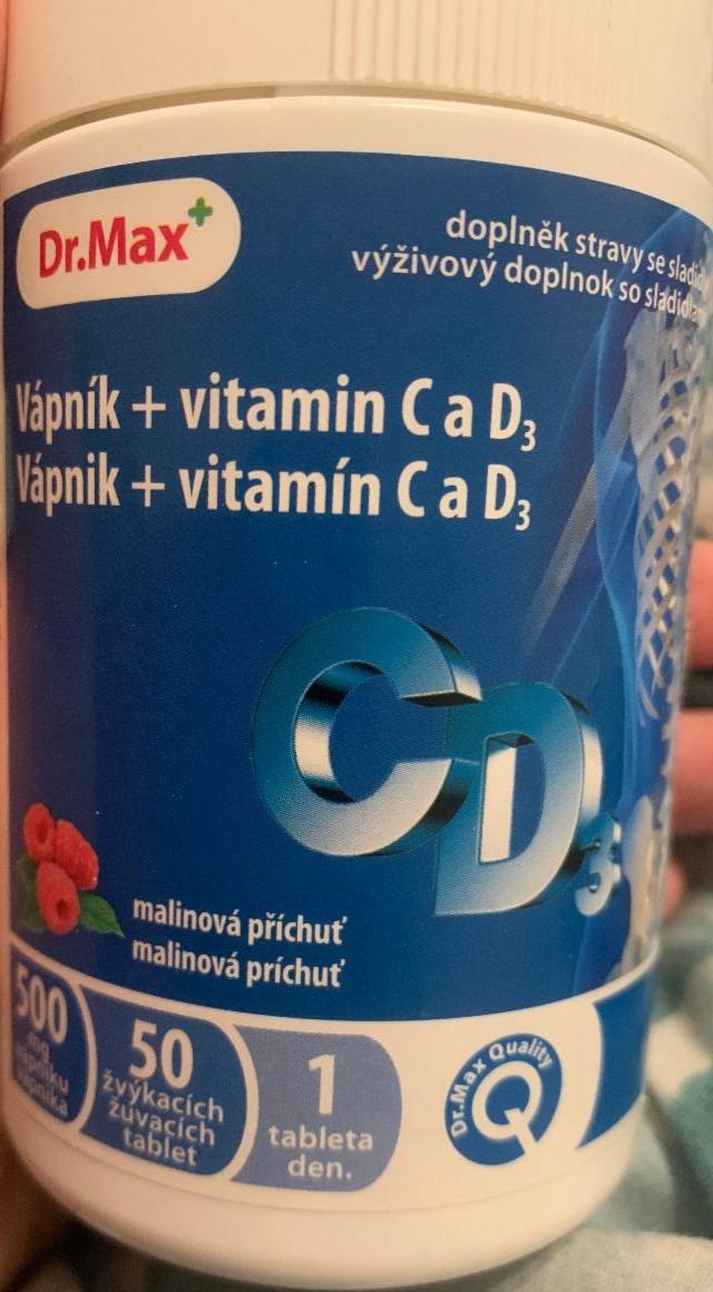 Fotografie - Vápník + vitamin C a D3 Dr. Max