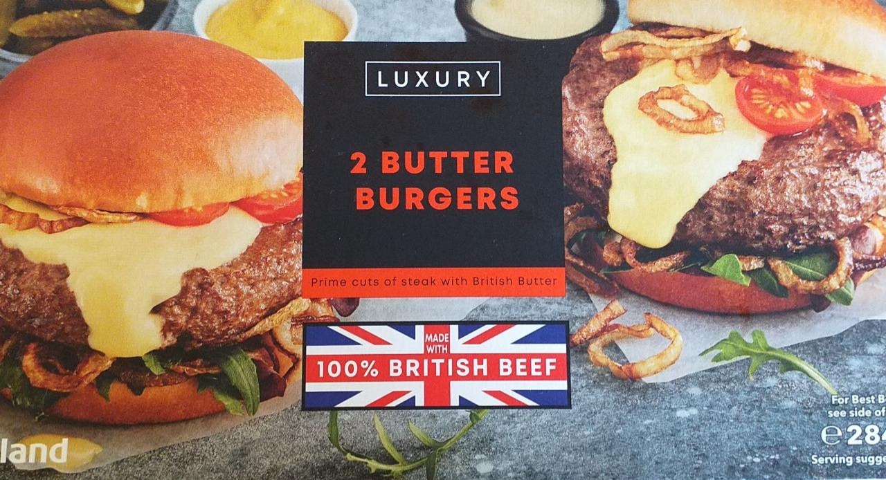 Fotografie - Luxury 2 butter burgers 100% british beef Iceland