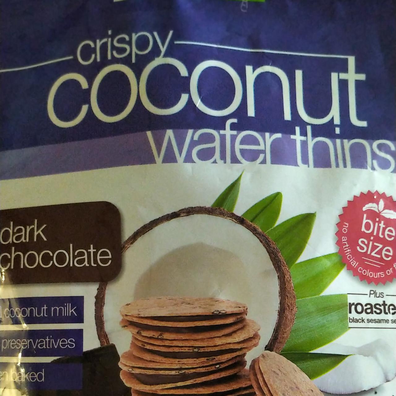 Fotografie - Crispy Coconut Wafer Thins Dark Chocolate Tropical Fields