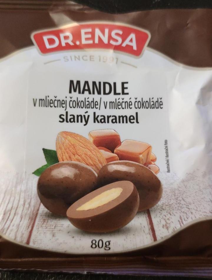 Fotografie - Mandle v mléčné čokoládě slaný karamel Dr.Ensa