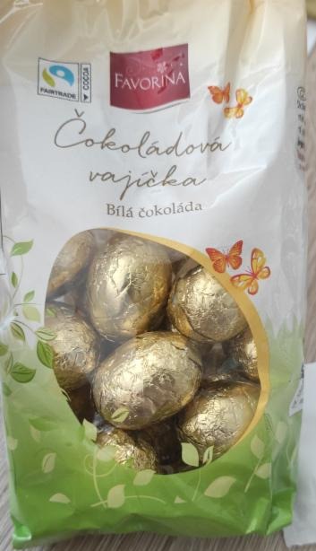 Fotografie - Čokoládová vajíčka bílá čokoláda Favorina