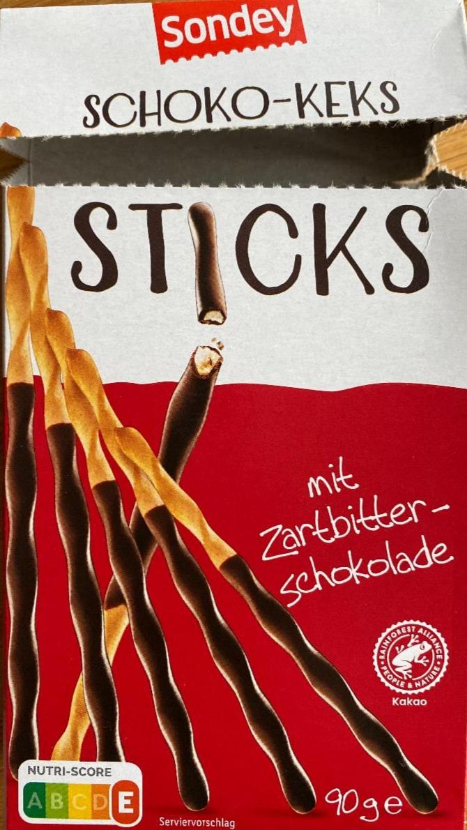 Fotografie - Schoko-keks Sticks mit Zartbitterschokolade Sondey