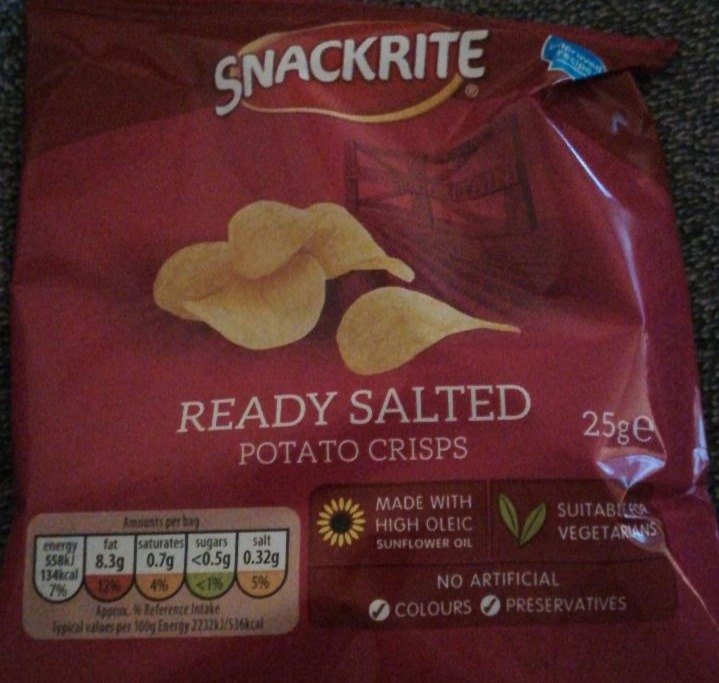 Fotografie - Ready Salted Potato Crisps Snackrite