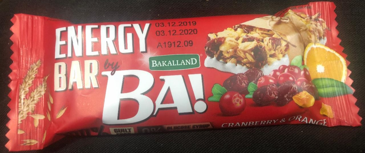 Fotografie - Cranberry and Orange Energy Bar BA!