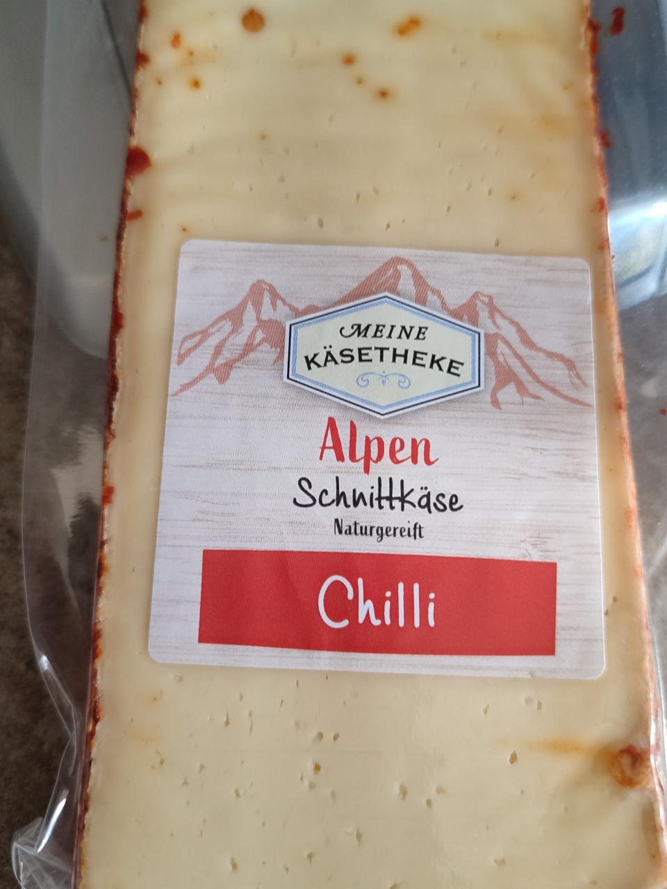Fotografie - Alpen schnittkäse naturgereift chilli Meine Käsetheke