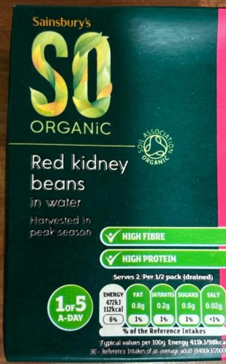 Fotografie - SO Organic Red kidney beans in water Sainsbury’s