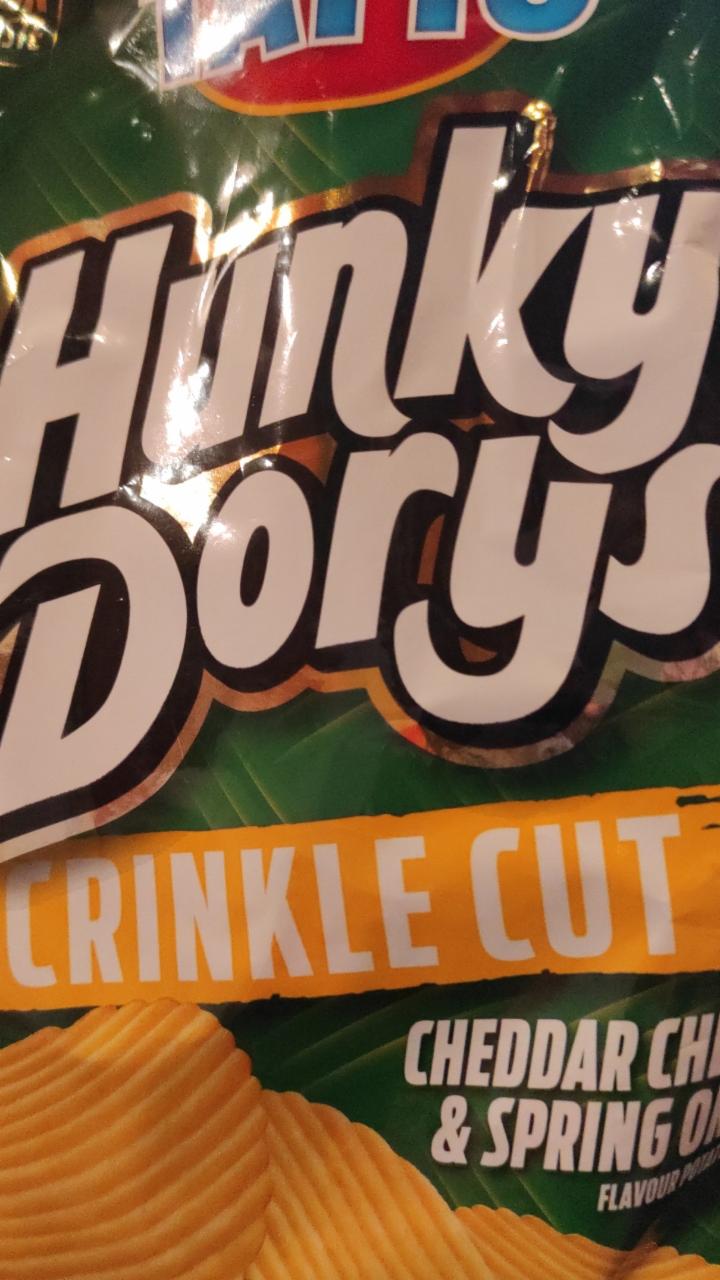 Fotografie - Hunky Dorys Cheddar Cheese & Spring Onion Crinkle Cut Crisps