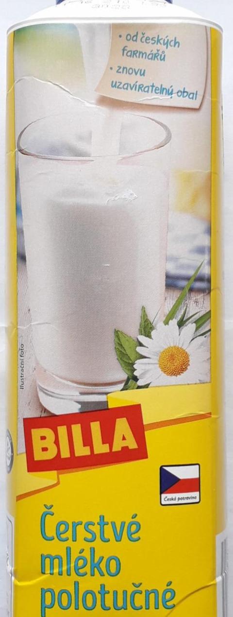Fotografie - Čerstvé mléko polotučné 1,5% tuku Billa