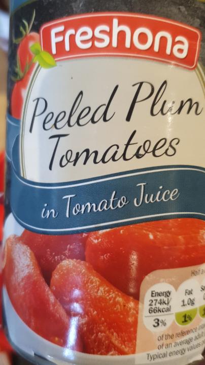 Fotografie - Peeled Plum Tomatoes Freshona