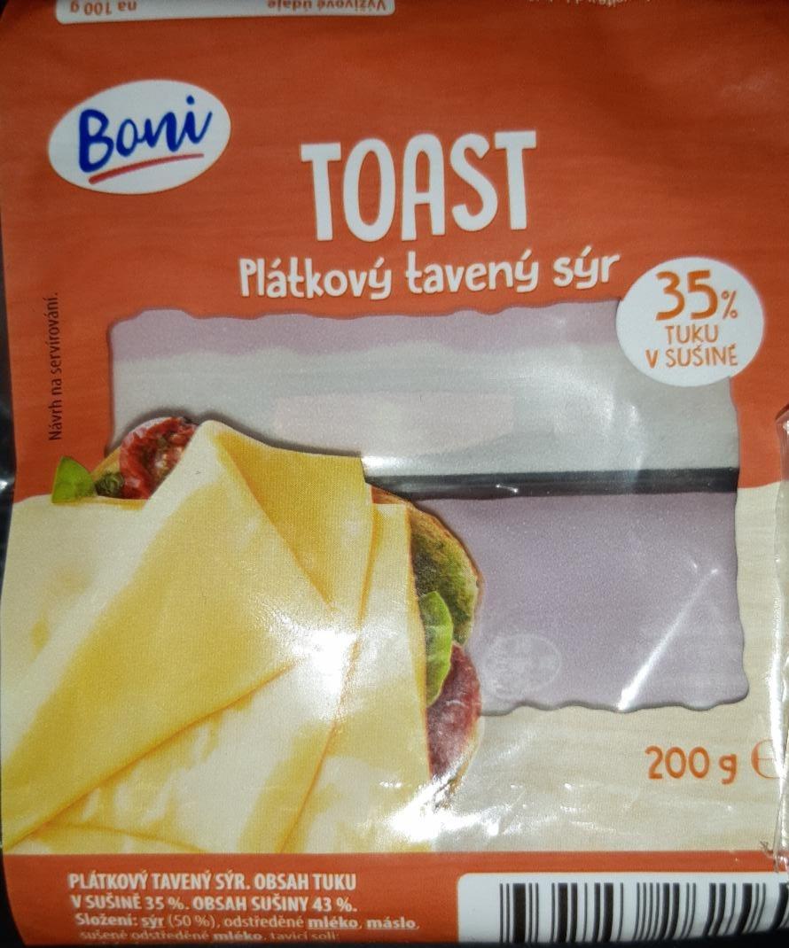 Fotografie - Toast Plátkový tavený sýr Boni