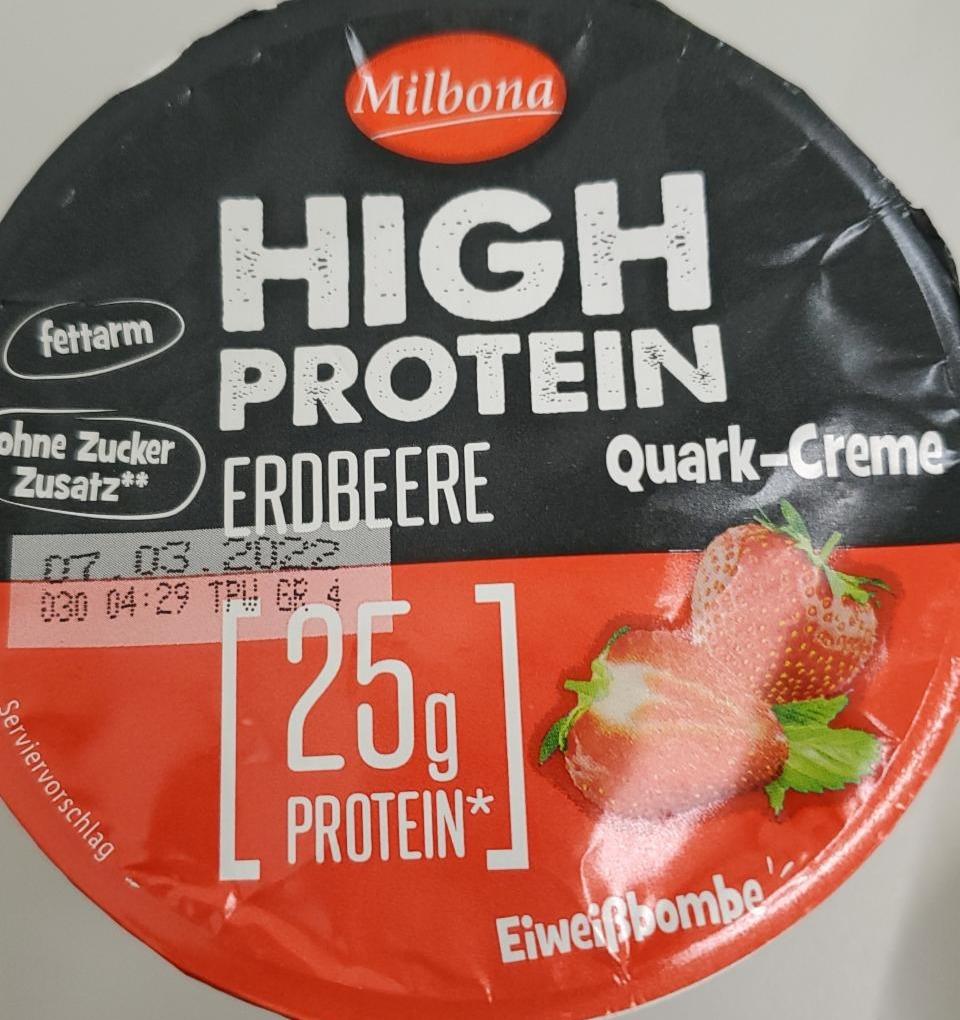 Fotografie - High protein strawberry quark Milbona