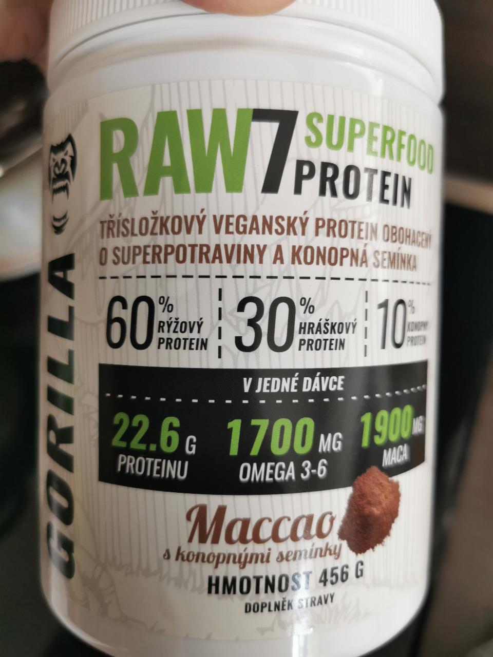 Fotografie - Gorilla RAW7 Superfood protein