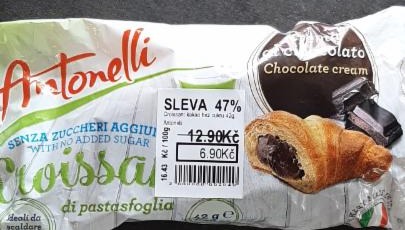 Fotografie - Croissant bez cukru s čokoládovou náplní Antonelli