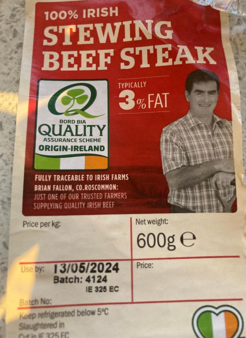 Fotografie - 100% Irish Stewing Beef Steak Lidl