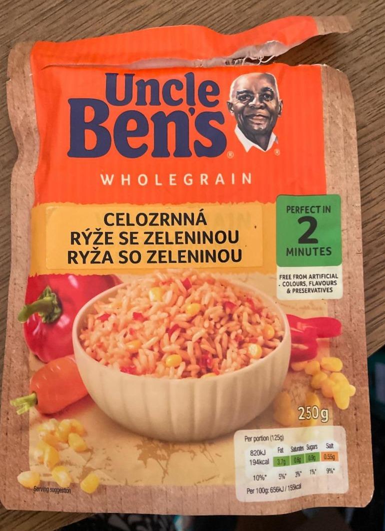 Fotografie - Wholegrain celozrnná rýže se zeleninou Uncle Ben's