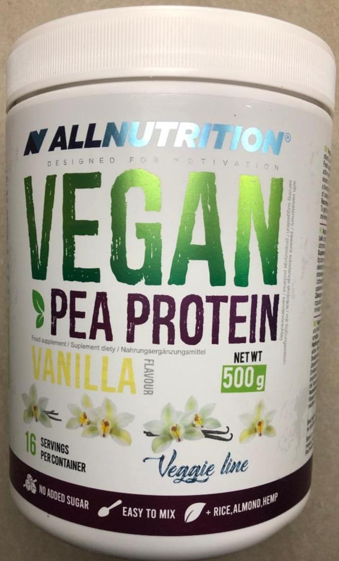 Fotografie - Vegan Pea Protein Vanilla flavour Allnutrition