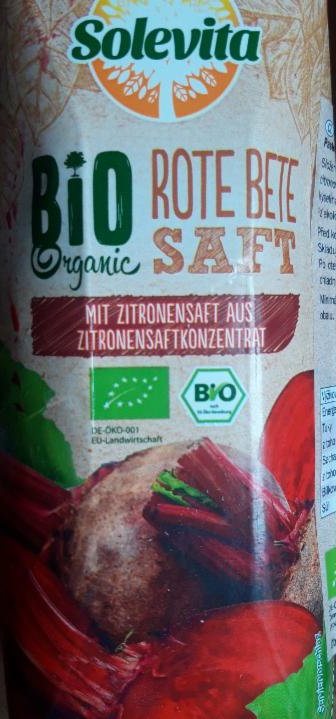 Fotografie - Zeleninová šťáva červená řepa BIO Solevita