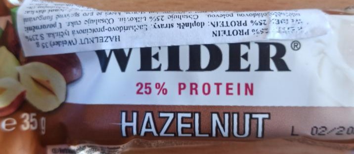 Fotografie - 25% Protein Bar Hazelnut Weider