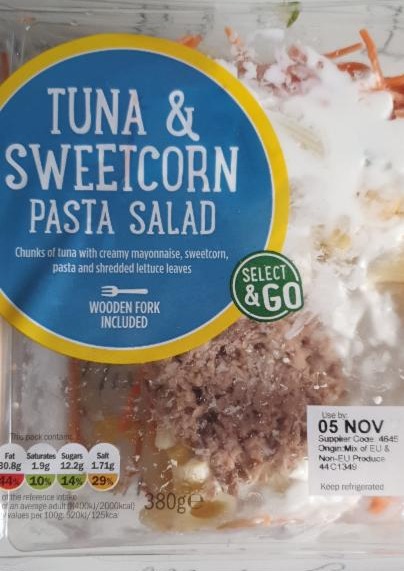 Fotografie - Tuna & Sweetcorn pasta salad Select & Go