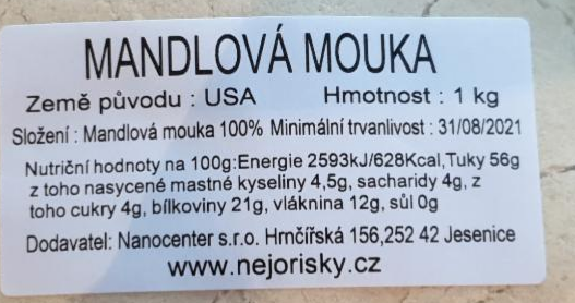 Fotografie - Mandlová mouka nejorisky.cz
