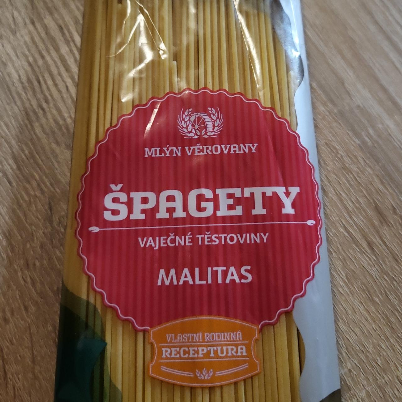 Fotografie - Špagety vaječné těstoviny Mlýn Věrovany