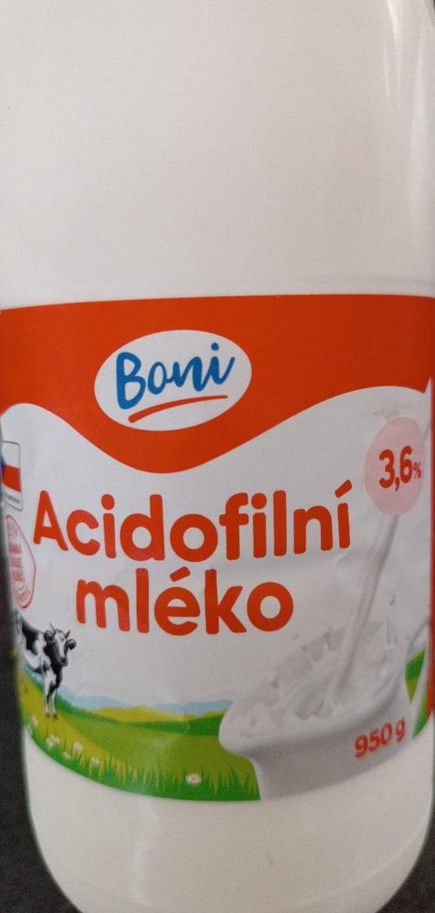Fotografie - acidofilní mléko 3,6 % tuku Boni