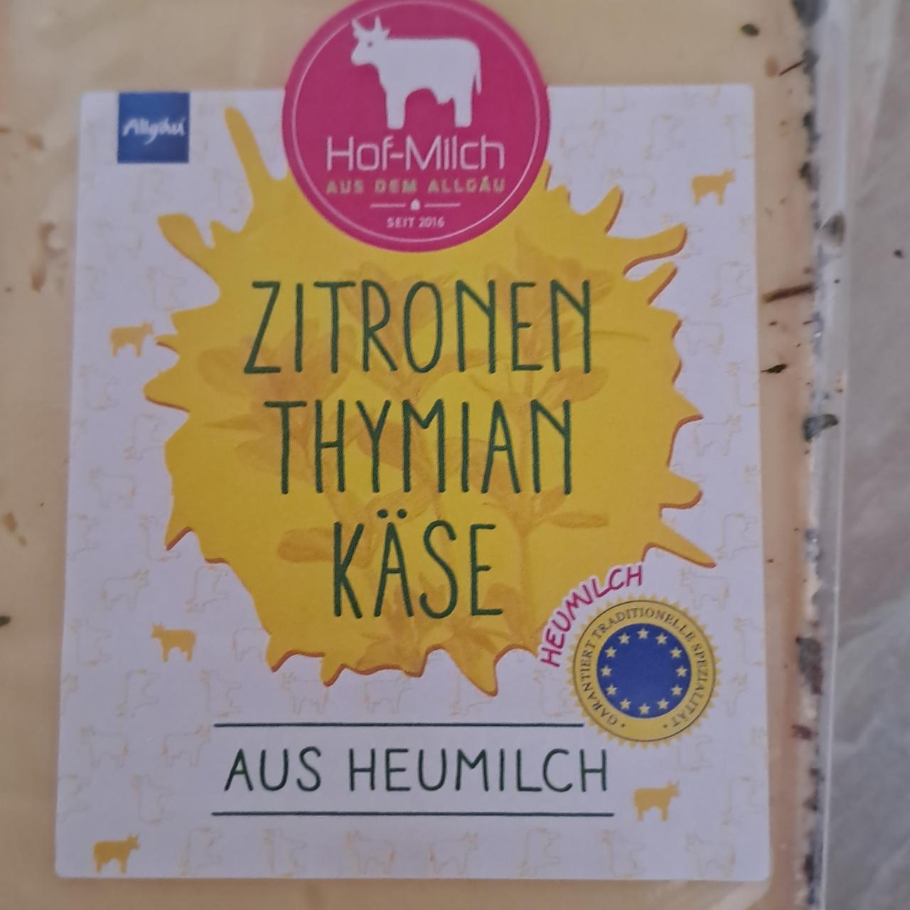 Fotografie - Zitronen Thymian Käse Hof-Milch Allgäuer
