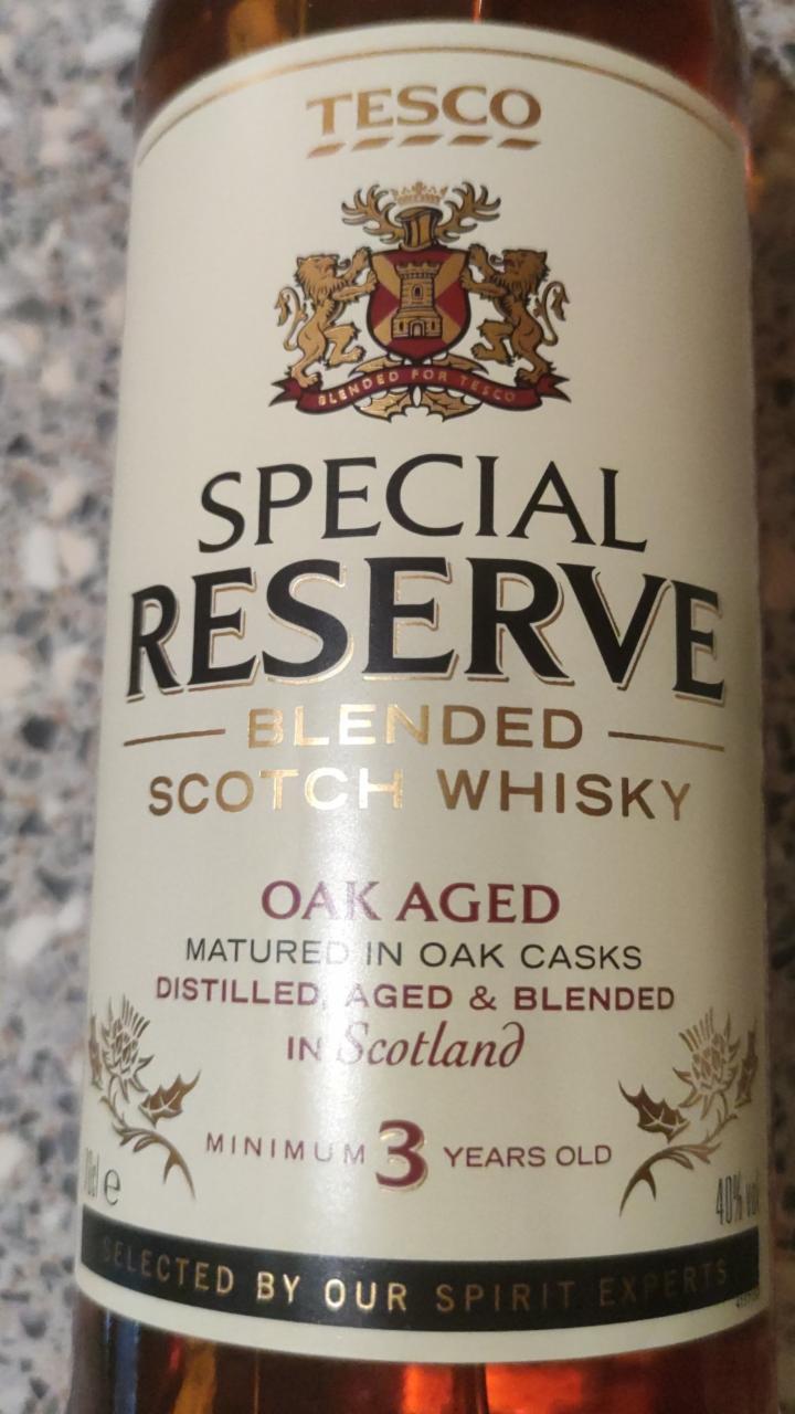 Fotografie - Special Reserve Blended Scotch Whiskey Tesco