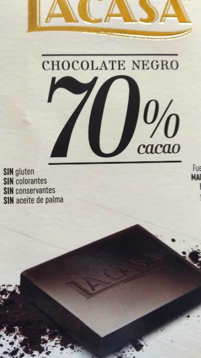 Fotografie - Chocolate negro 70% cacao Lacasa