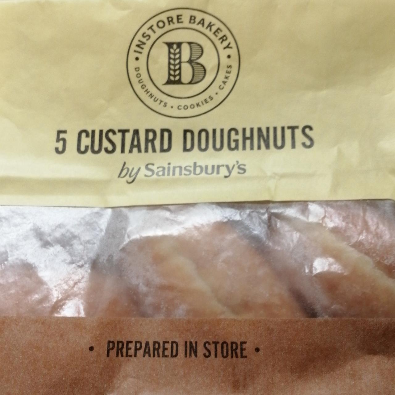 Fotografie - 5 Custard Doughnuts Vanilla Sainsbury's