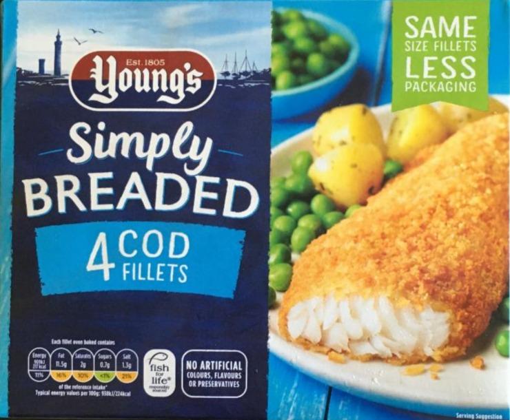 Fotografie - Simply Breaded cod fillets Young´s