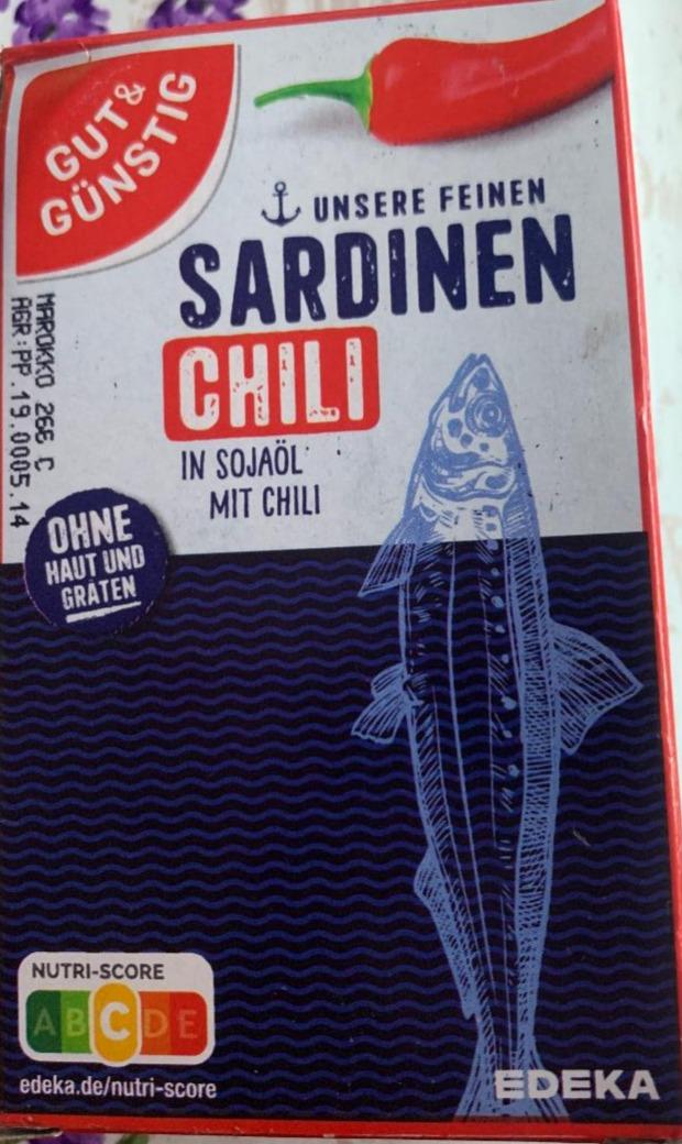 Fotografie - Sardinen chili in sojaöl Gut&Günstig