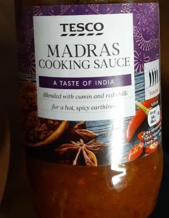 Fotografie - Madras cooking sauce A taste of india Tesco