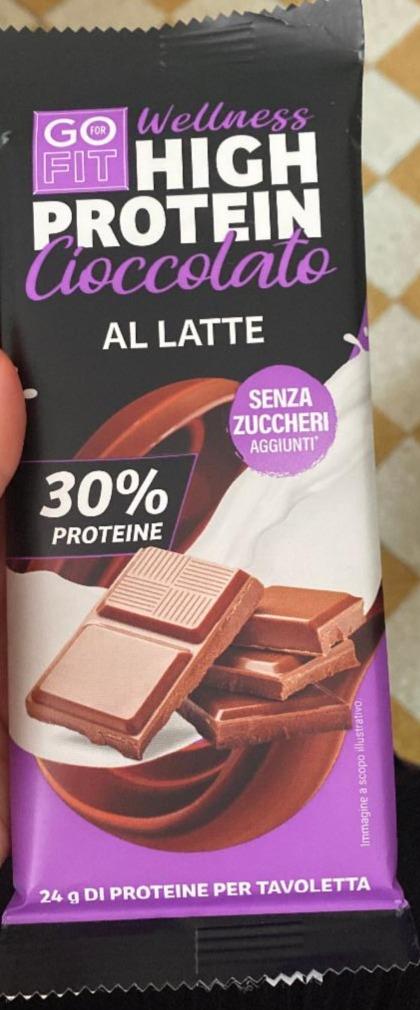 Fotografie - Wellness High Protein Cioccolato al latte senza zuccheri aggiunti Go For Fit