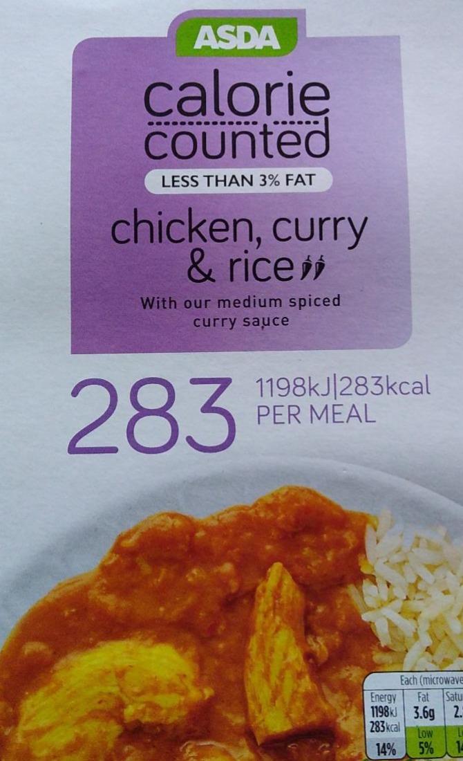 Fotografie - ASDA chicken, curry & rice