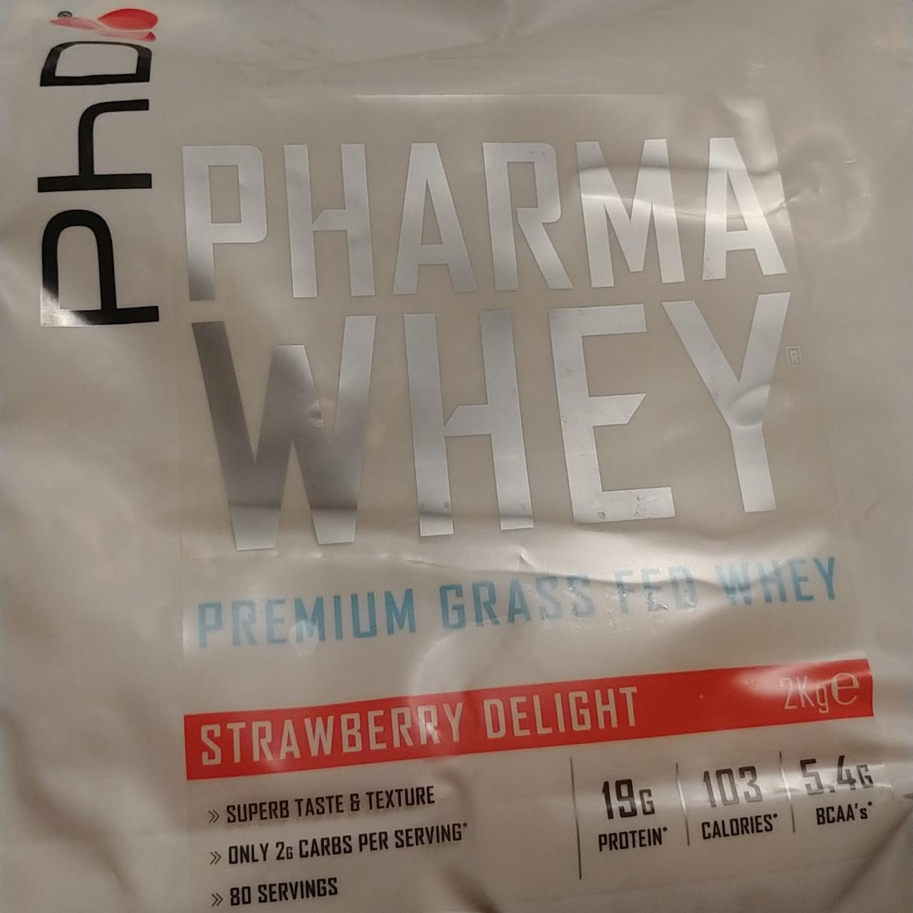 Fotografie - Pharma Whey strawberry delight protein PhD