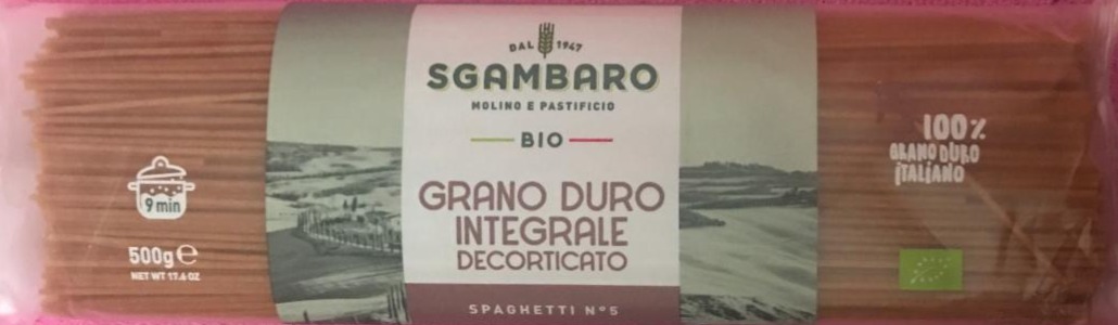 Fotografie - Grano duro integrale decorticato spaghetti Sgambaro