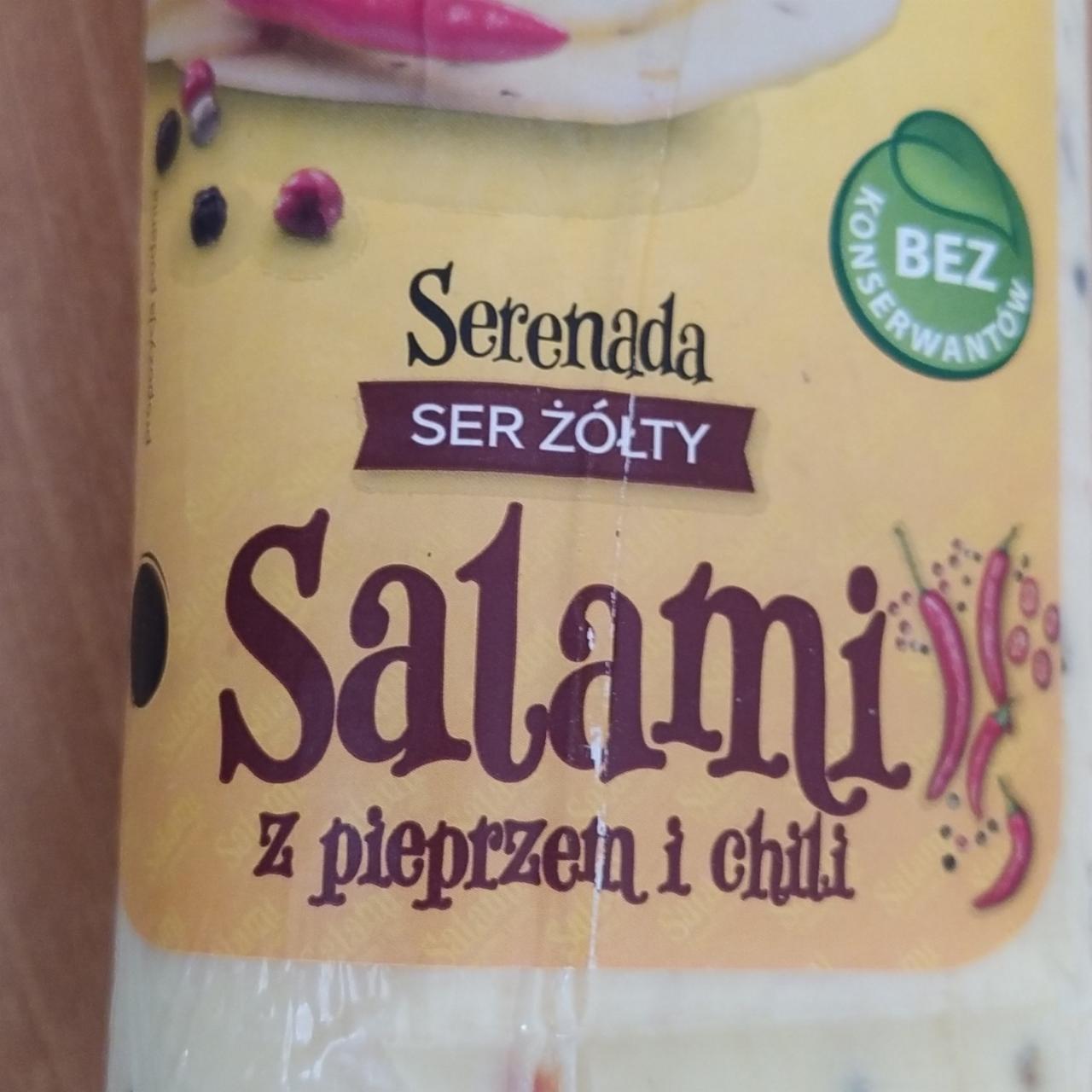 Fotografie - Ser żółty Salami z pieprzem i chili Serenada