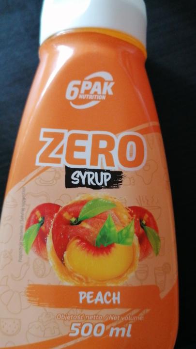 Fotografie - ZERO SYRUP Peach - 6PAK Nutrition