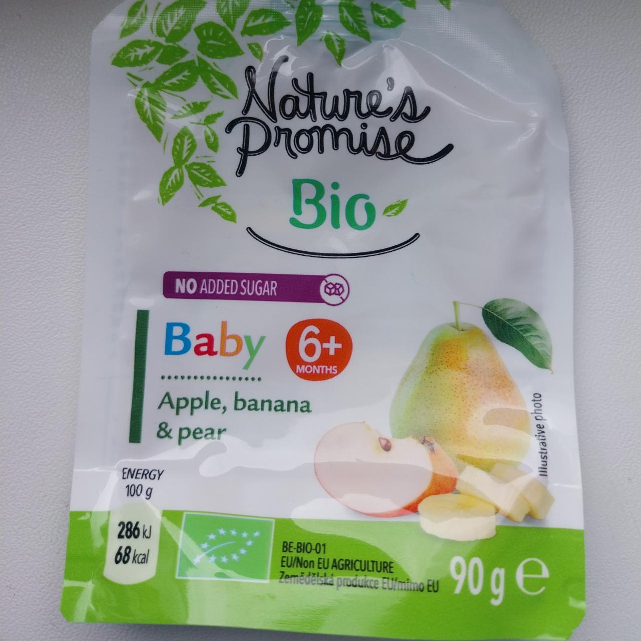 Fotografie - Bio Baby Apple, banana & pear Nature's Promise