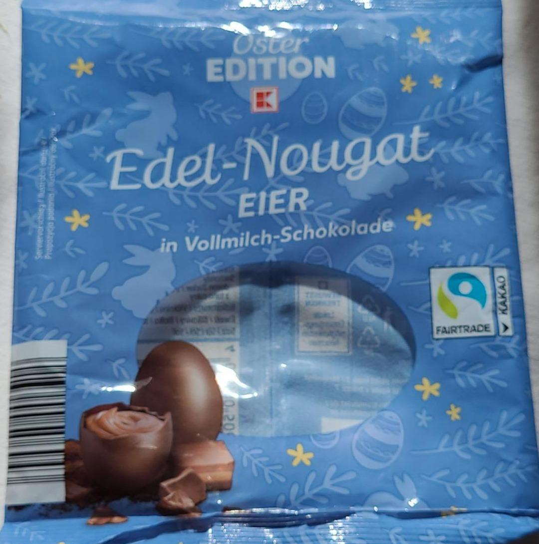 Fotografie - Edel-Nougat Eier in Vollmilch-Schokolade Oster Edition Kaufland