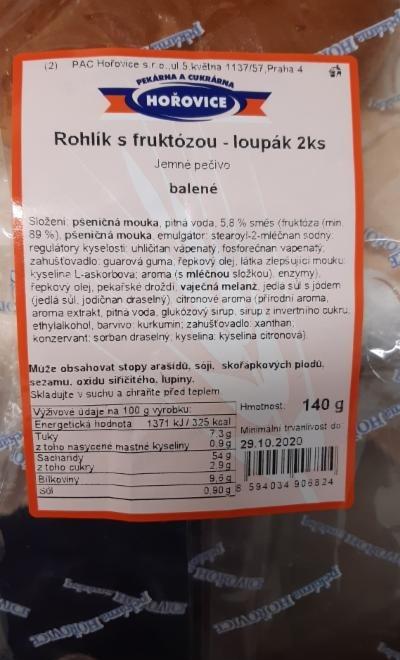 Fotografie - Rohlík s fruktózou - loupák Pekárna a cukrárna Hořovice